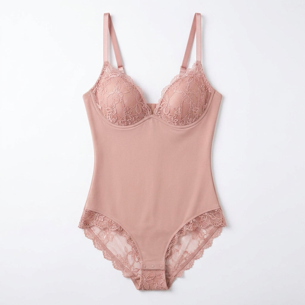 Nserqlio™ Women’s Seamless Sculpting Bodysuit with Built-In Bust Support