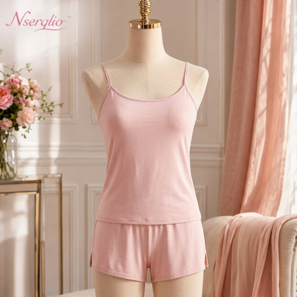 Nserqlio™ Women’s Modal Camisole & Lounge Shorts Pajama Set